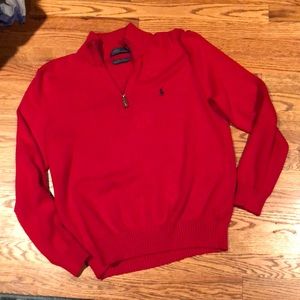 Men’s Polo sweater w quarter zip